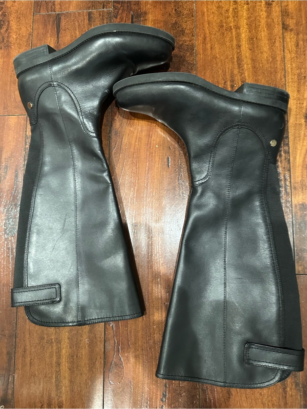 Preston and York women’s black tall  leather riding boots size 7 m